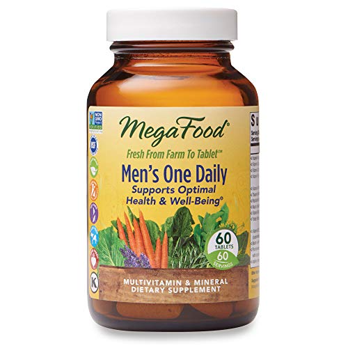 MegaFood, Men's One Daily, Daily Multivitamin and Mineral Dietary Supplement with Vitamins B, D and Zinc, Non-GMO, Vegetarian, 60 Tablets (60 Servings) (FFP)
