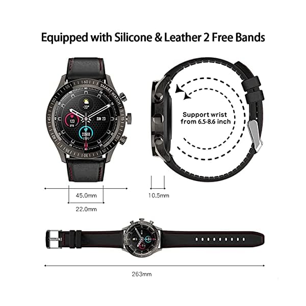 GARINEMAX Smart Watch for Men,Fitness Tracker with Blood Pressure Heart Rate Blood Oxygen Sleep Monitor Step Counter…