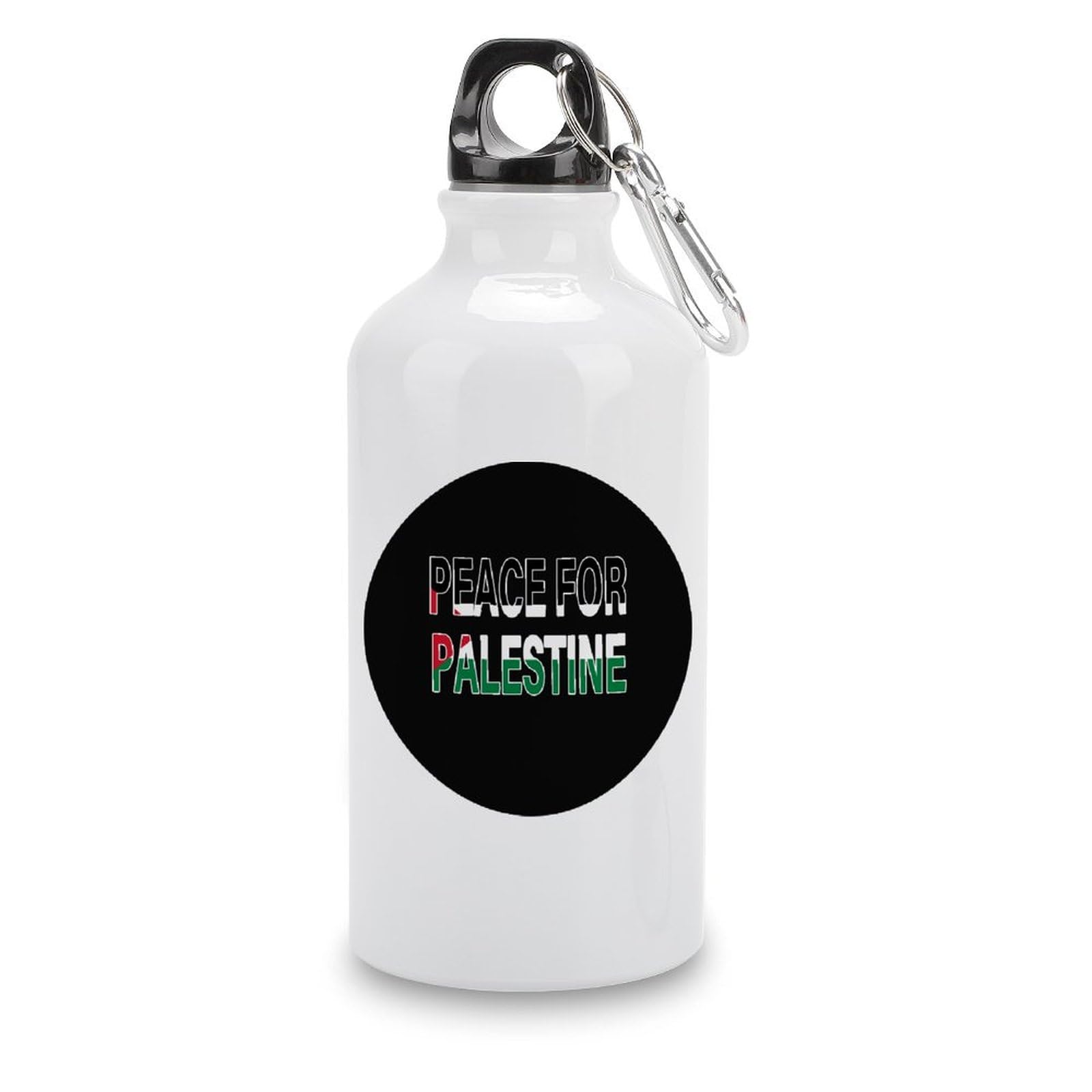 Peace for Palestine Water Bottles Palestine Flag Insulated Stainless Steel Water Bottles 14 OZ Portable Leakproof Cycling Water Bottle for Men Women & Kids
