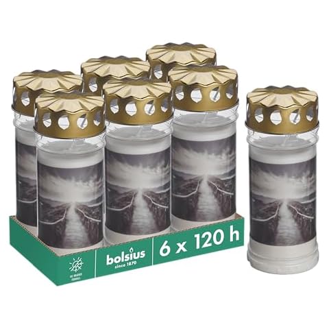 Bolsius White Grave Light Pack of 6 Cover
