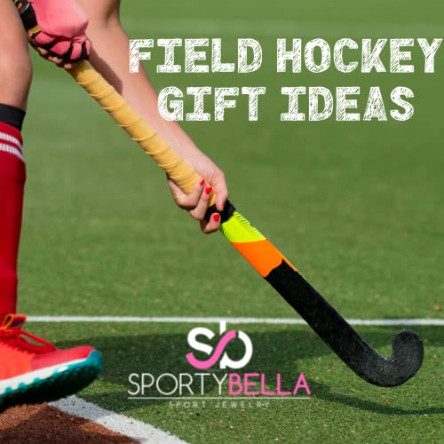 image for Sportybella Field Hockey Necklace, Girls Field Hockey Jewelry, Crystal