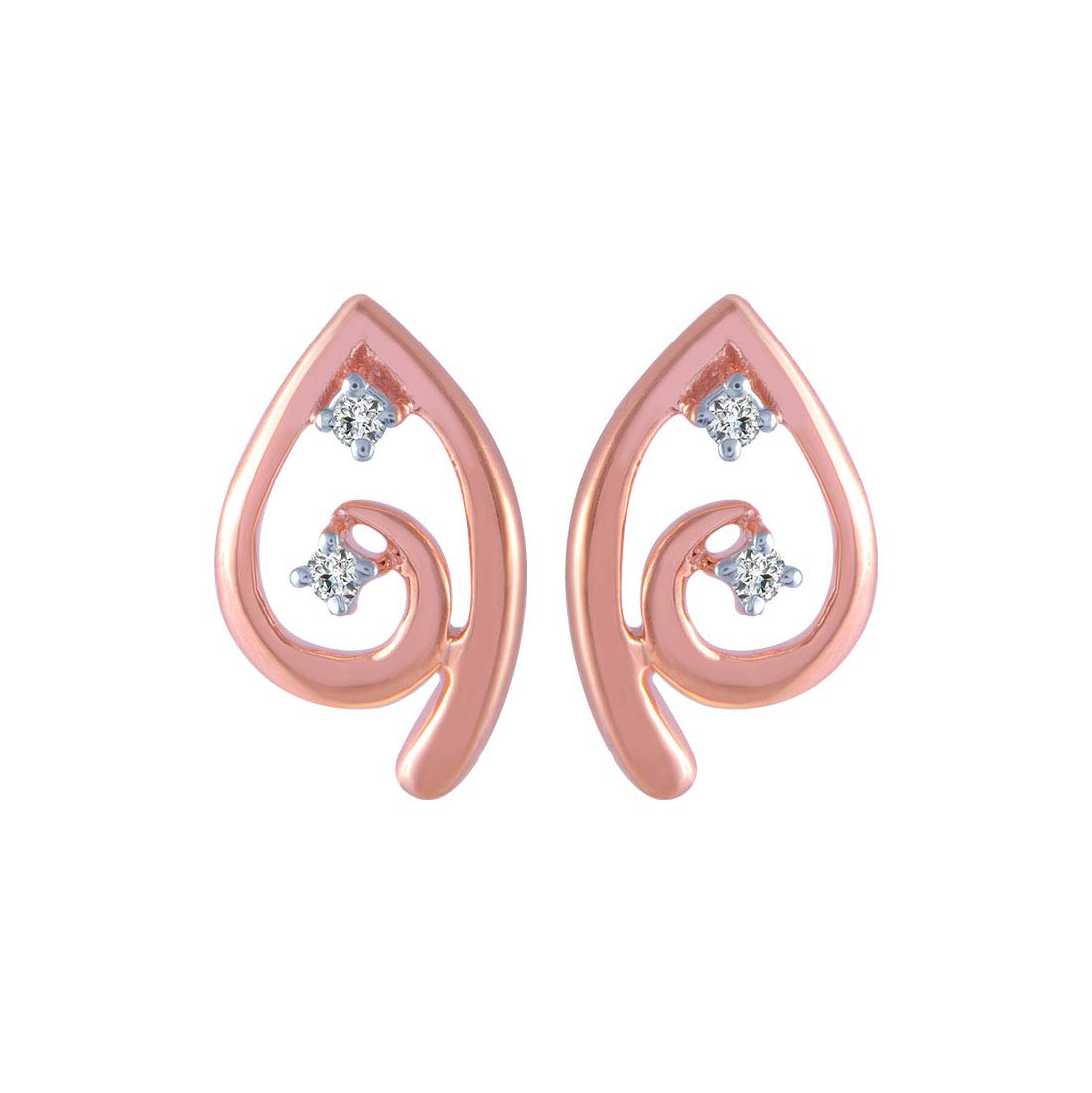 Gold and Diamond Stud Earrings for Women-image-38