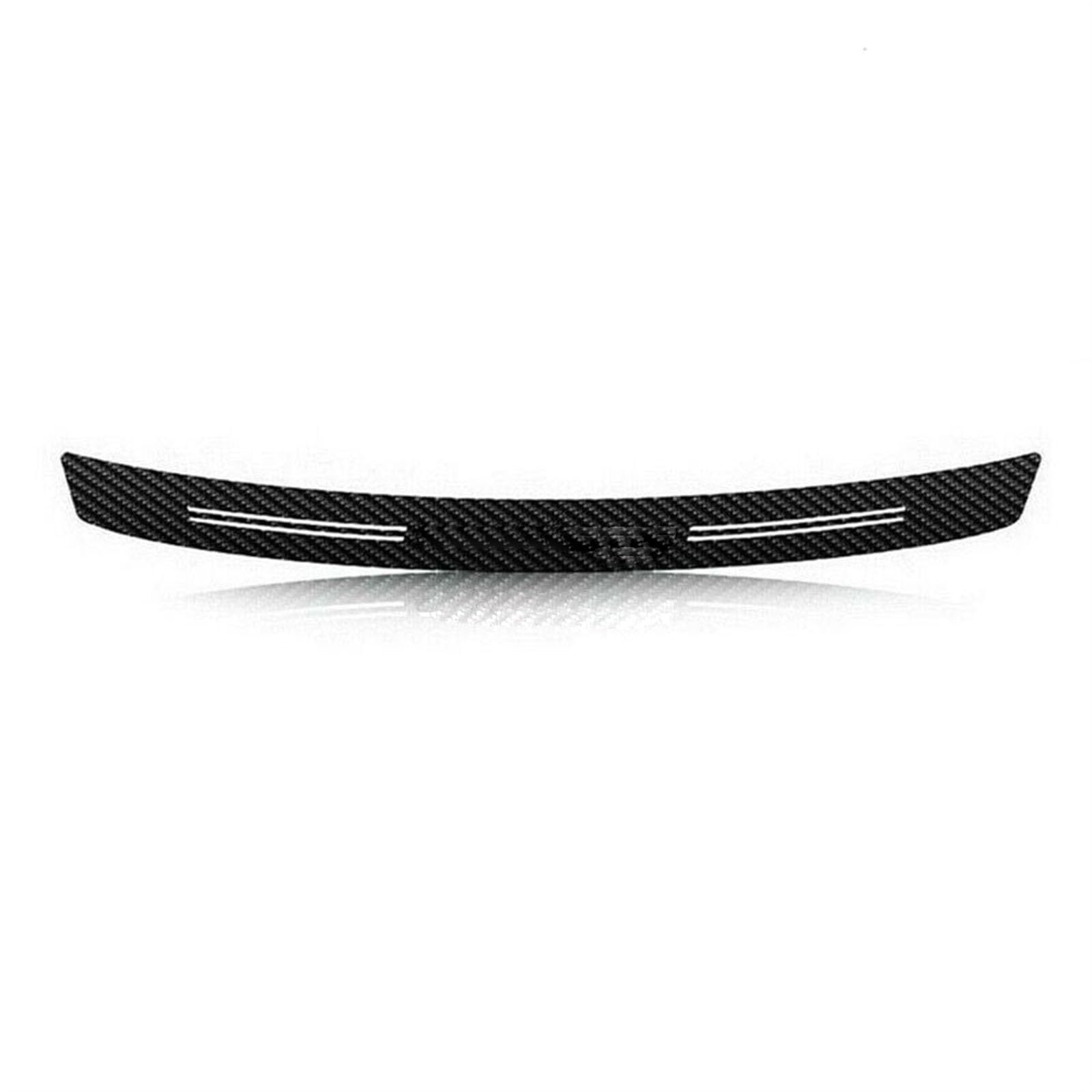 Tira Protectora de Parachoques Adhesivo Protector para umbral de Puerta Coche, 100 cm, 4D, Fibra Carbono, antiarañazos, para Parachoques Trasero