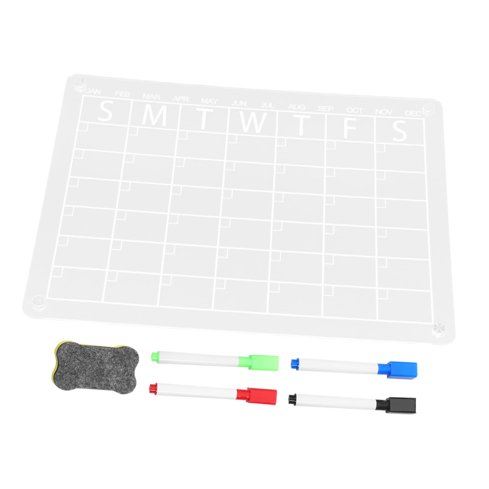Lurrose Lot De 4 Tableaux Mémo Hebdomadaires En Acrylique Effaçables À Sec Pour Étudiants Et Bureau