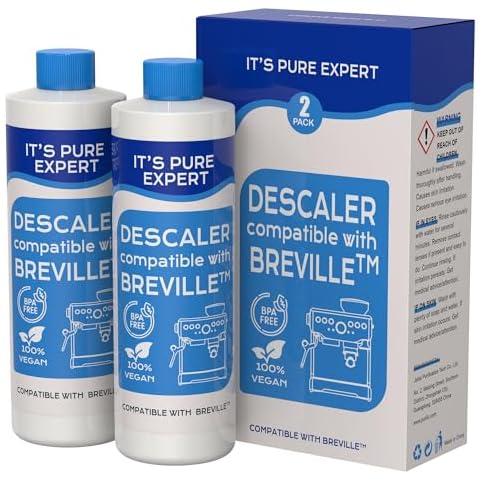 IT'S PURE EXPERT Coffee Machine Descaler Descaling Solution Compatible with Breville Specially Formulated to Clean & Descale your Breville Machine, 2 uses per bottle. 4 uses total Cover