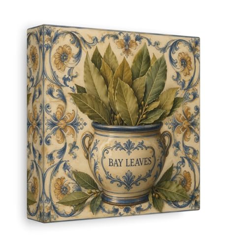 Tableau cuisine laurier 15x15 cm : La solution pour habiller vos petits murs vides