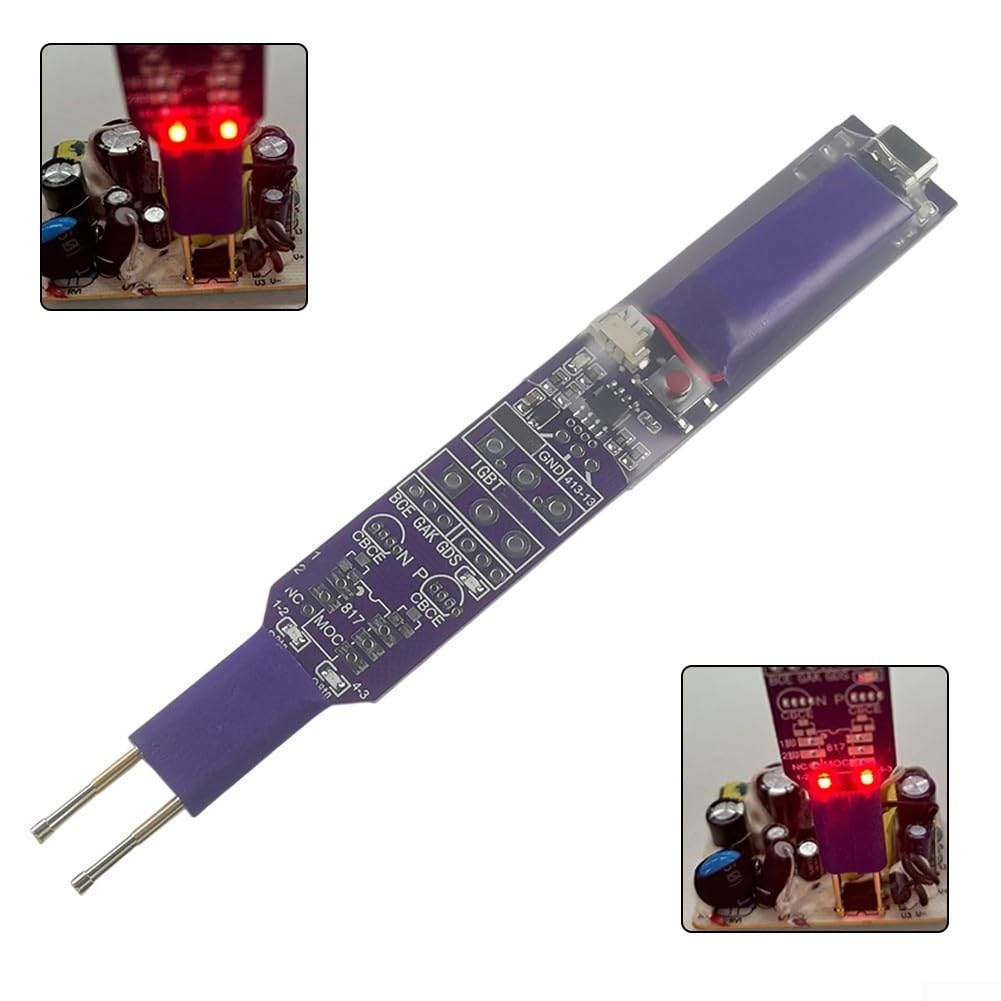 Testeur d'optocoupleur portatif multifonctionnel, testeur de composants électroniques pour optocoupleurs 4 broches et 6 broches, transistors, IGBT, MOSFET avec impulsion (violet)