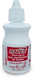 Tinta para Carimbo vermelha 40ml Radex