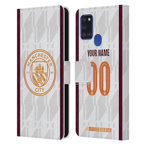 Coque Samsung A21s personnalisée Manchester City étui cuir portefeuille 2023/24
