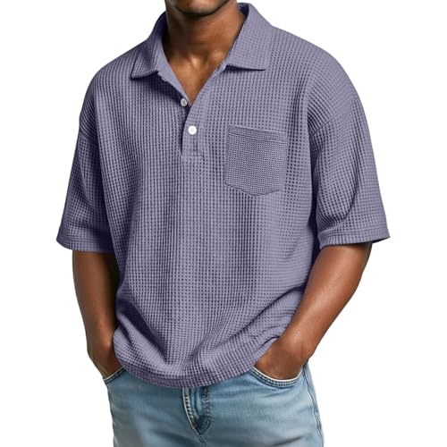 Polo Homme, Maillot de Foot Père Tunisien Personnalisable Zippé Polo Eponge Drole Corps Running Manche Vintage Sportswear T-Shirts Et Tops de Sport Homme XXL