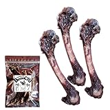 【国産 鹿肉ジャーキー】 BOOOCHI ぶーち 犬のおやつ 鹿 レッグボーン 無添加 無着色 鹿骨 中型犬 大型犬 骨 山口県産 歯磨きガム 代用品としても チャック付き / 3 本 約14~17cm