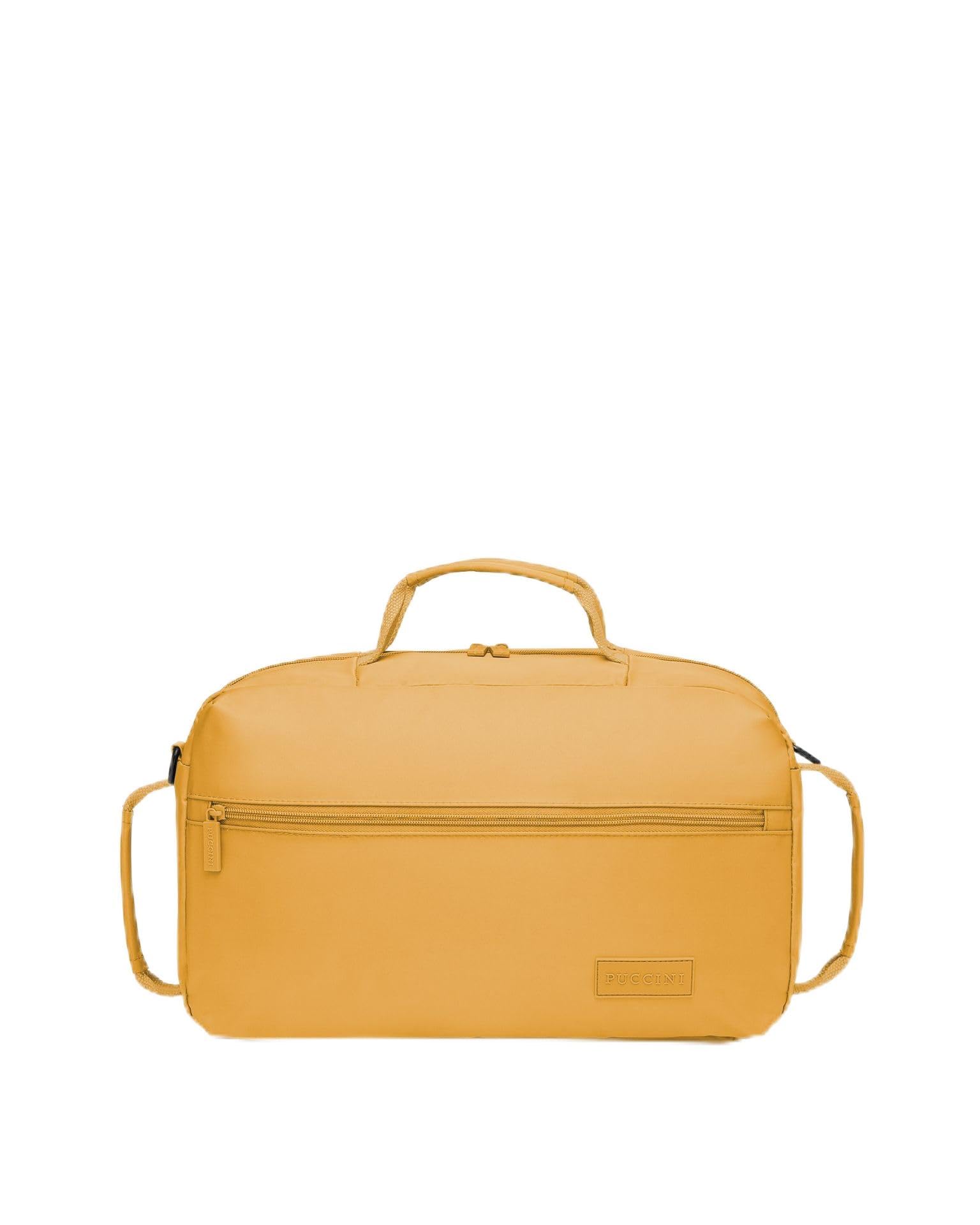 PUCCINI Barbados Torba Podróżna do Samolotu, Żółta, 40x20x25 cm, Nylon, z Kieszenią na Laptopa, Regulowany Pasek
