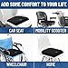 Everlasting Comfort Gel Memory Foam Wheelchair Cushions for Pressure Relief - Ventilated and Soft Wheel Chair Cushion Pad for Seniors and Adults - Non-Slip, Removable Cover - Wheelchair Accessories