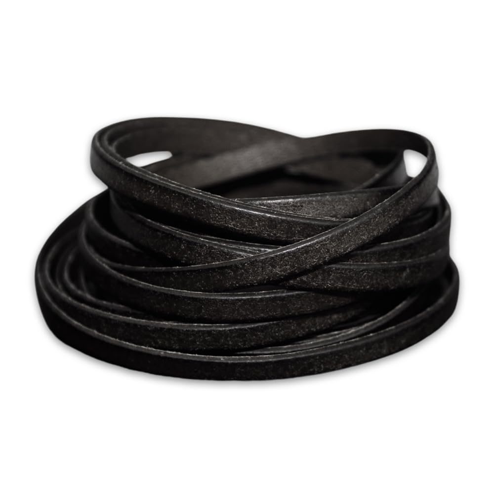 Lanière En Cuir Marron 5mm X 5m - Cordon Plat Pour Bracelet, Bricolage Et Artisanat | Cuir Véritable