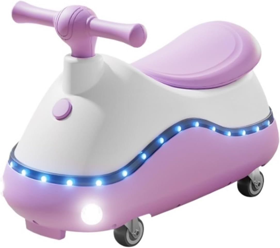 Wiggle Car Wiggle Car for Kids 4 Wheels Swing Cars with Lights Music Anti-Rollover Ride On Toys for Indoor Outdoor