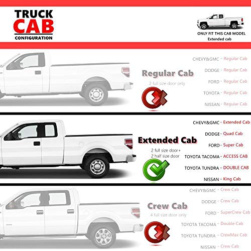 Estribos negros 6 pulgadas para Ford Super Duty 1999-2016 miniatura 6