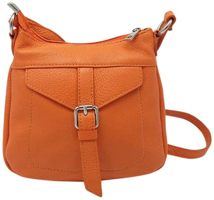 Puccio Pucci TRLBC100015, Sac en Cuir Womens, Orange, 23x18x8 cm