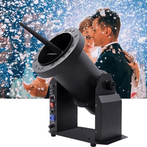 Máquina de nieve LED 220 V, 2000 W, con luces RGB y control remoto/DMX, operación silenciosa, para Navidad, bodas, eventos DJ y fiestas miniatura 1