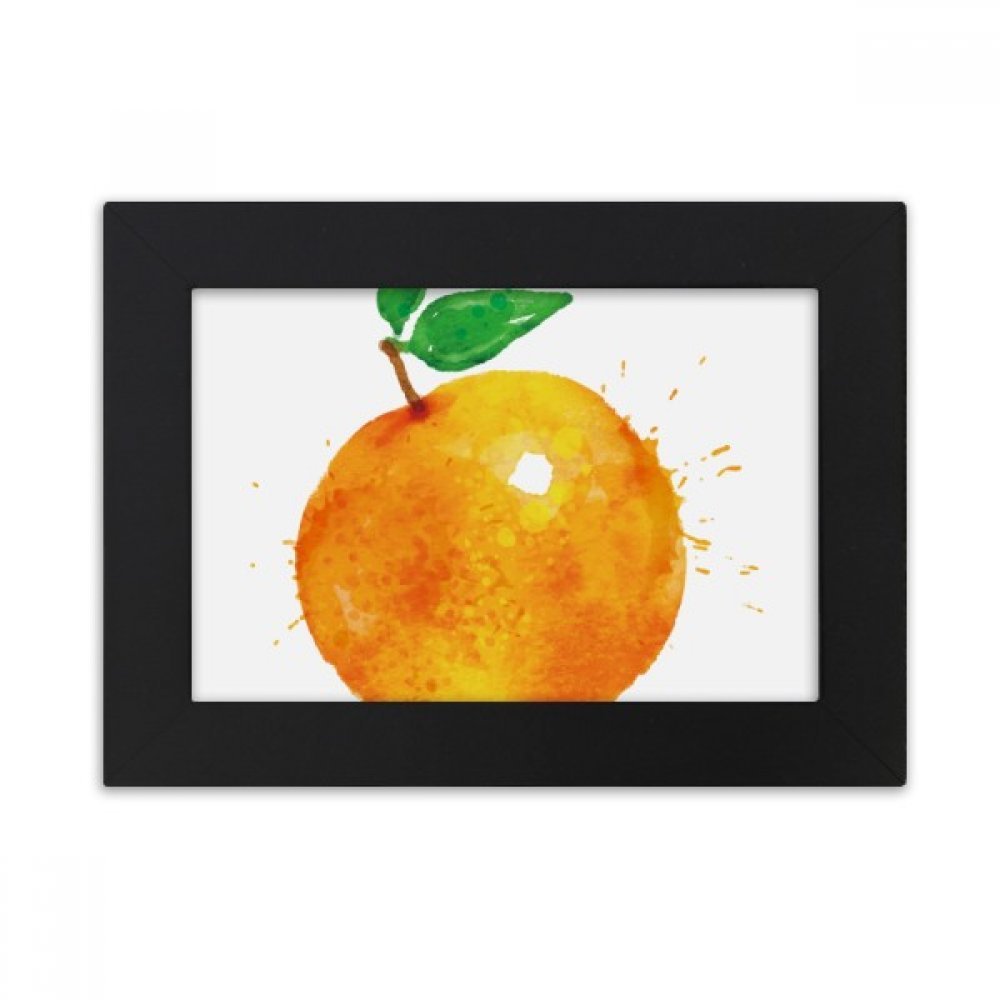 Cadre photo multicolore 4x6 pouces peinture art et illustration de fruit orange aquarelle
