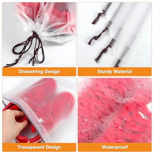 50 Pack Large Clear Travel Shoe Bags - 7.49 with Coupon - Image 3