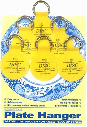 Flatirons Disc Adhesive Plate Hanger Set (6-1.25 Inch Hangers) by The Flatirons Disc Co