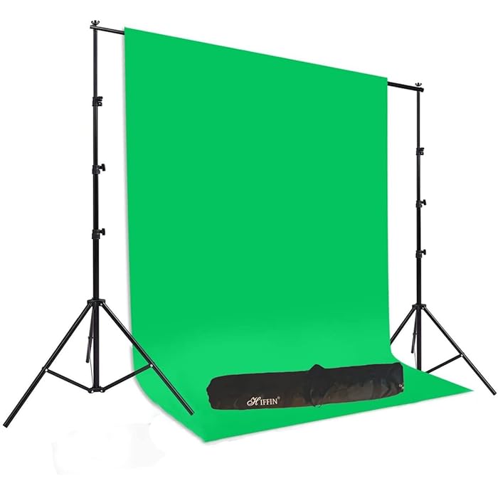 Buy HIFFIN® Green Screen Backdrop with Stand, 8FT X 12FT Wide Green
