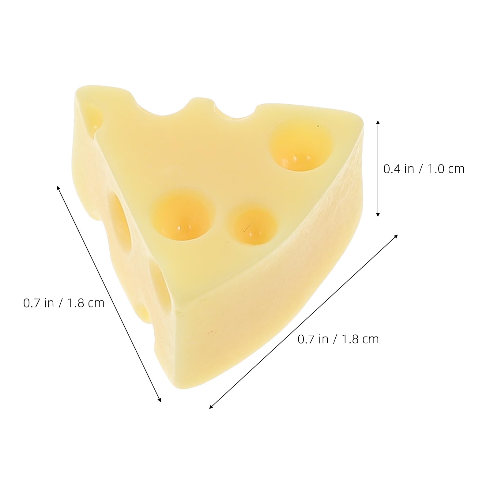 HEMOTON Simulated Cheese Model Miniature Resin Cheese Blocks for Photography Props Pretend Play Kitchen Toys and Home Decoration - Image 2