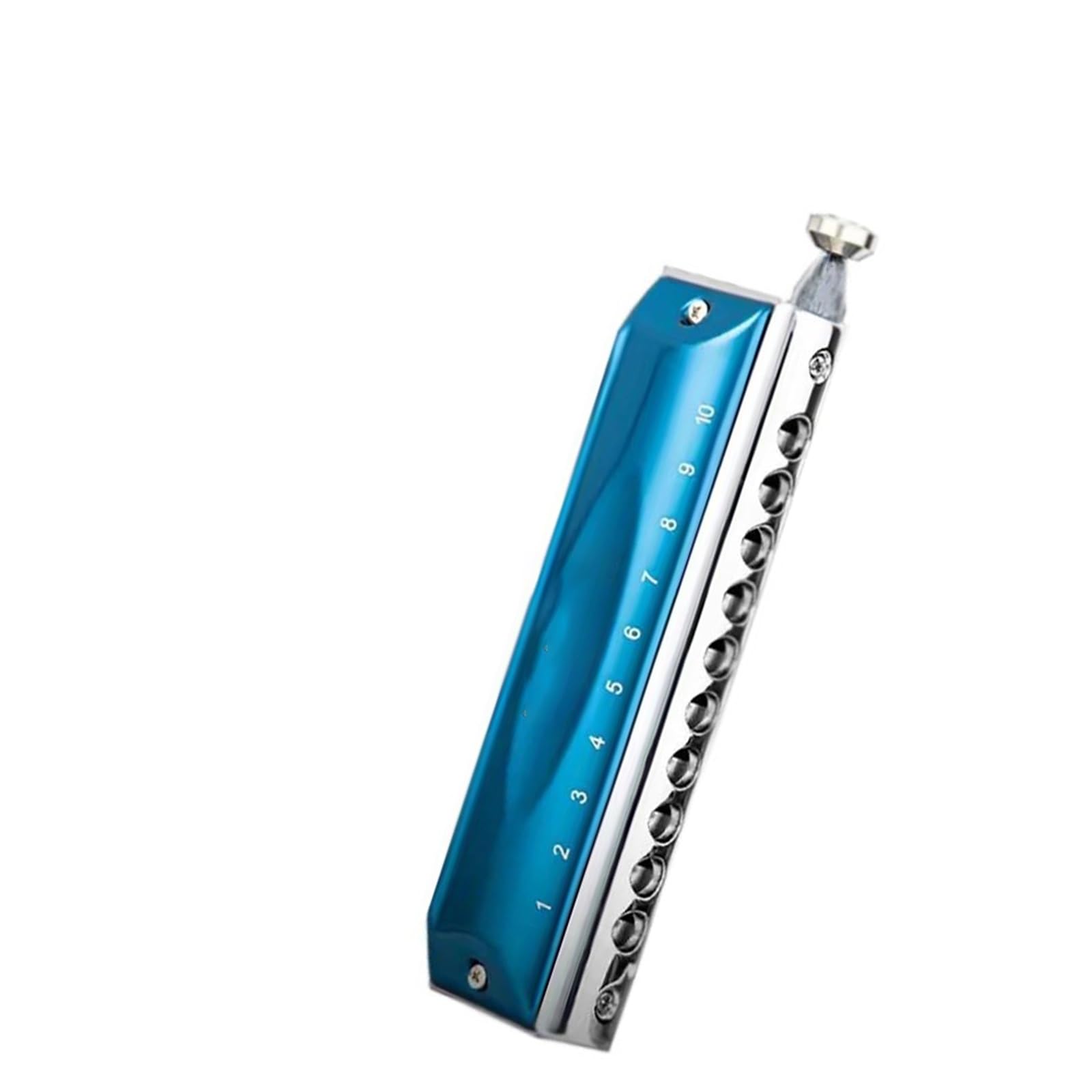 Armonica Blues Tasto C Dell'armonica Cromatica A 10 Fori | Armonica cromatica a 10 fori chiave C professionale per principianti(Blue)