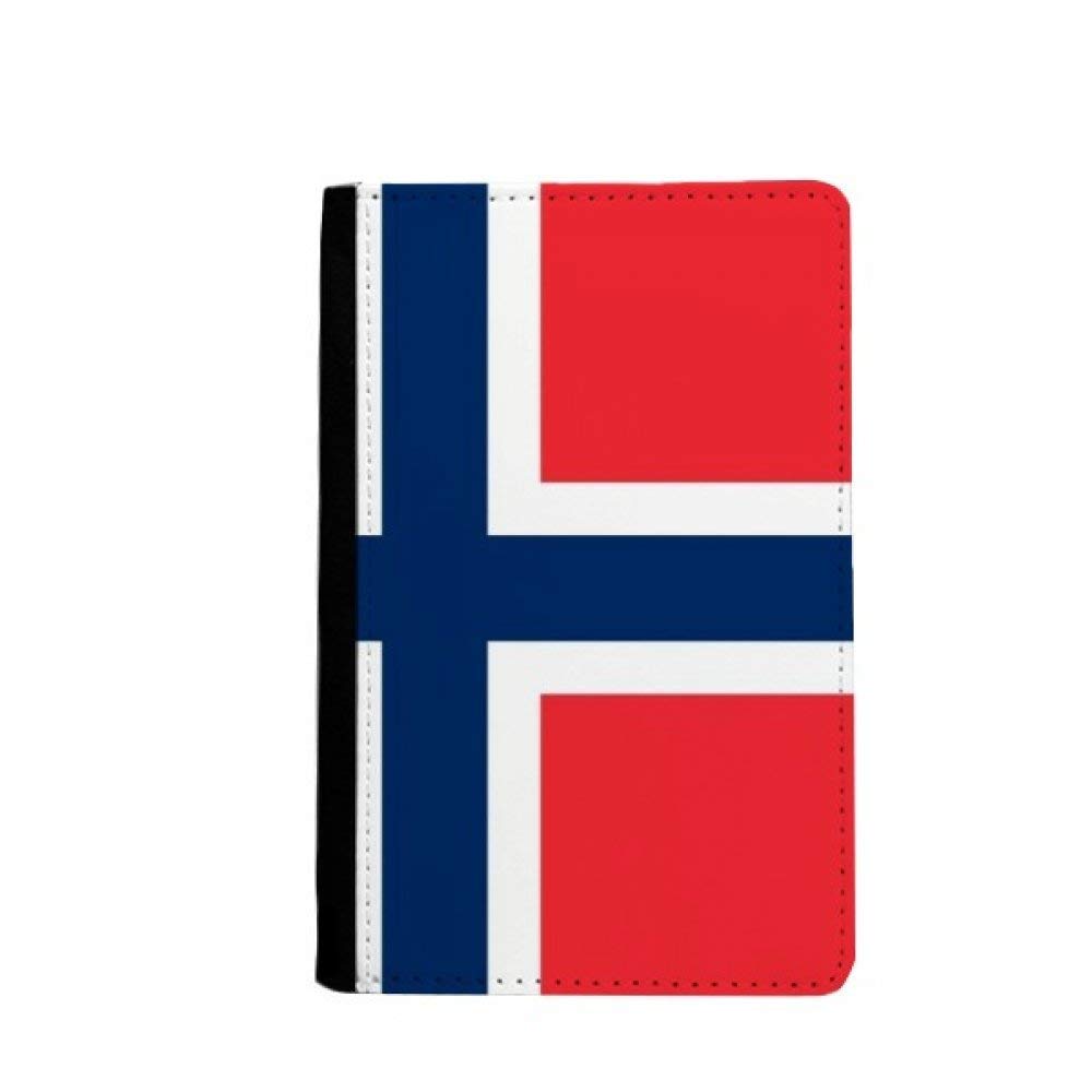 Porte-cartes motif drapeau de la Norvège en simili cuir bleu pour cartes bancaires et fidélité
