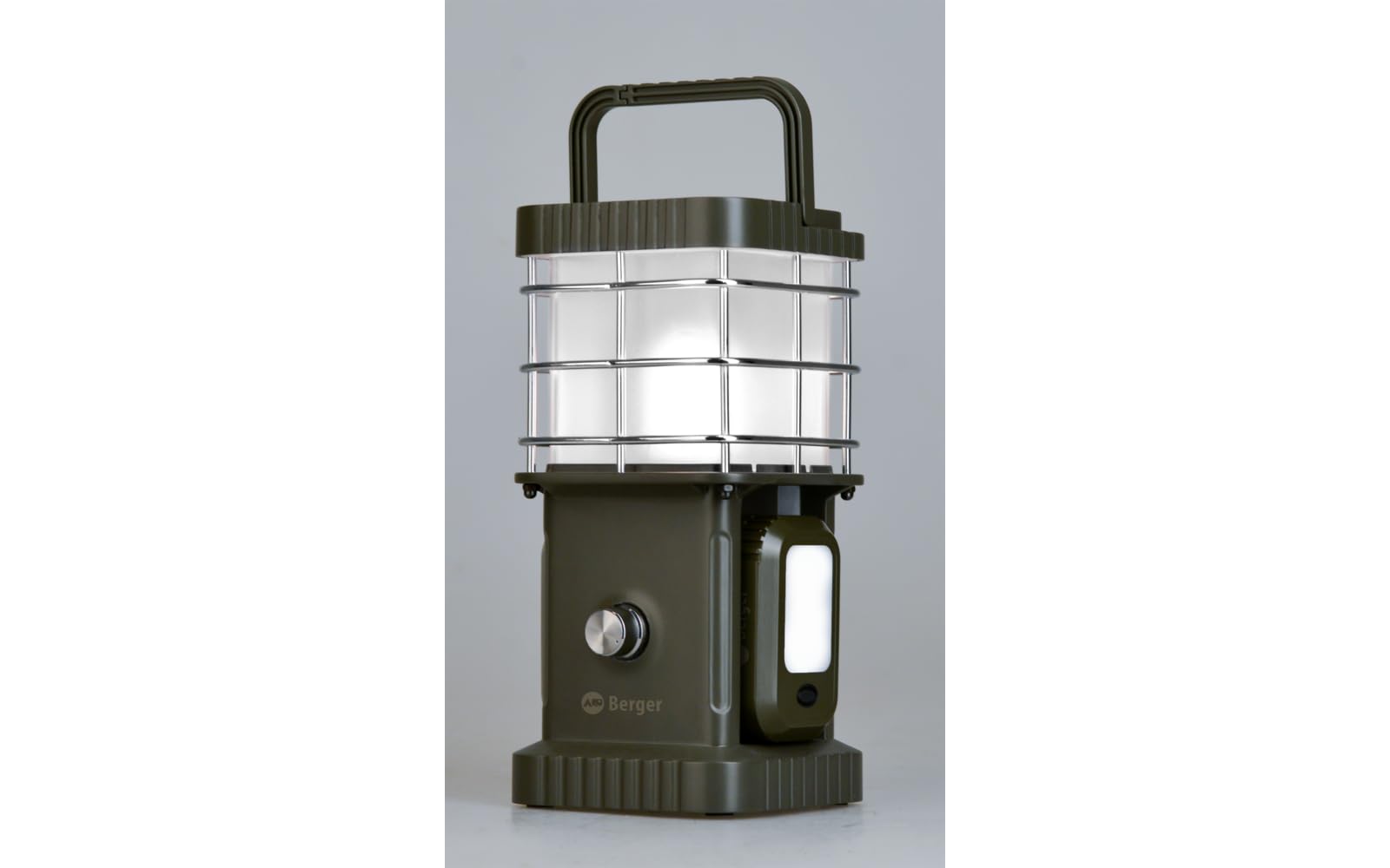 BERGER Samar Campinglaterne | Campinglampe mit Powerbank & Bluetooth Lautsprecher | aufladbare Lampe Campingleuchte ohne Strom mit Akku & USB Kabel | Camping Laterne für Outdoor Zelt Stromausfall