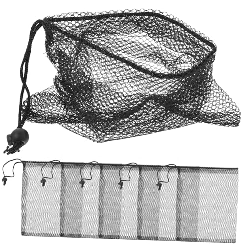 OUNONA 6個 水槽フィルター プール 再利用可能なバッグ メッシュバッグ パラ 池フィルター 水族館バッグ 水族館用 アブソーバー メディアバッグ 水槽メディア ポリエステル Black