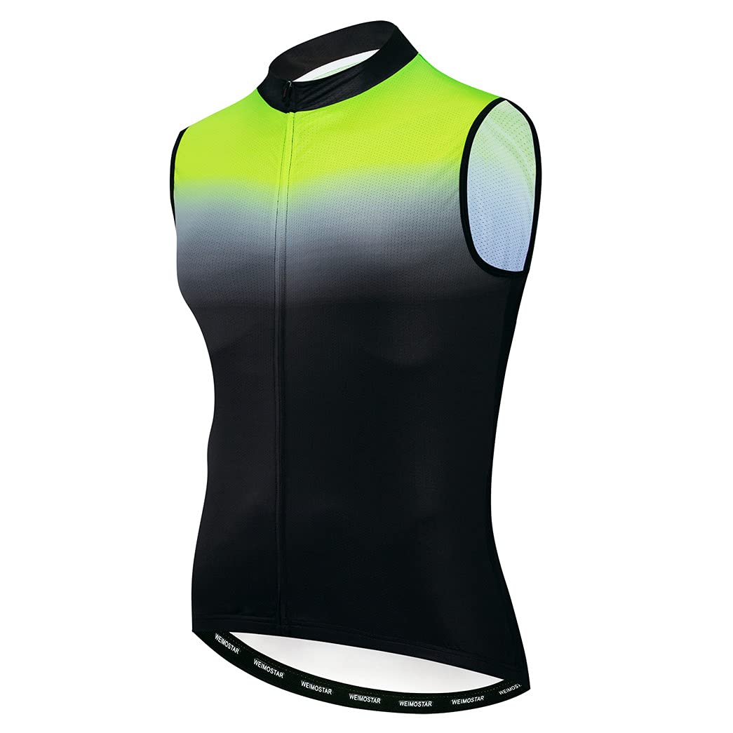 Hotlion Cycling Vest for Men Sleeveless Bike Jersey Shirts Team Bicycle Jacket Tops Reflective