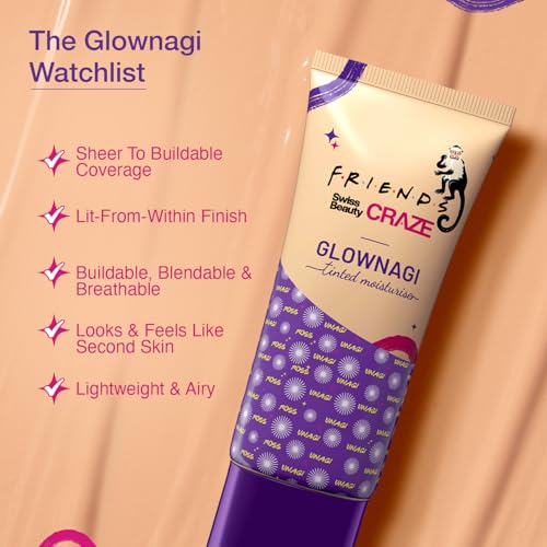 Image of Swiss Beauty Craze Glownagi Tinted Moisturiser | Sheer Coverage | Deep Nourishment | Hydrating Formula | Dewy & Radiant Finish | Breathable | 35ml