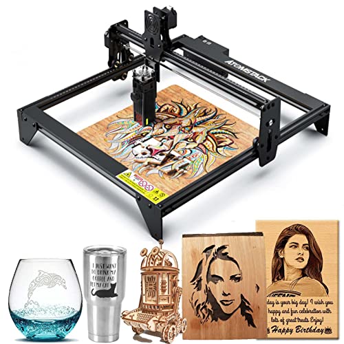 ATOMSTACK Laser Engraver, 40W Laser Engraving Machine, Laser Engraver for Wood and Metal, DIY Laser Marking for Dog Tags, Compressed Spot, 5.5W Output Power, 410x400mm