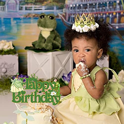 Yckens Happy Birthday Cake Topper For Tiana - The Princess Tiana And The Frog Cake Decorations Party Cake Decors For Girls (Double-Sided) #TOP1