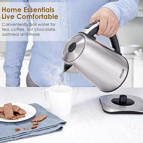 Electric Kettle Temperature Control, AICOK Stainless Steel Tea Kettle with Variable Temp, Cordless Electric Water Kettle with 1500W SpeedBoil, Auto Shut Off and Boil-Dry Protection, 1.7-Liter - Thumbnail 7