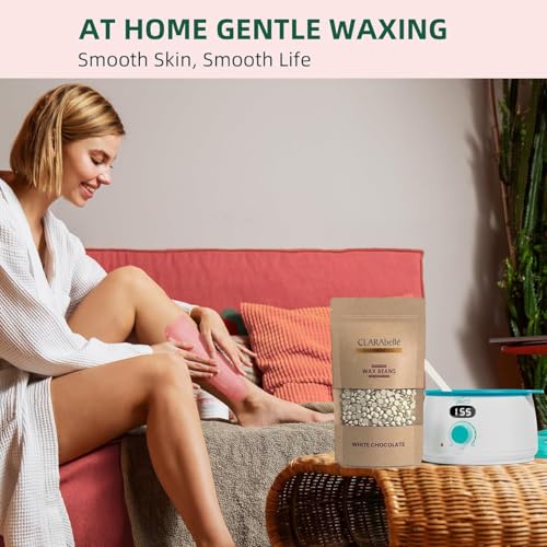 Image of Unisex Adult Hair Removal Brazilian Hard Wax Beans For Face, Eyebrow, Back, Chest, Bikini Areas, Legs, Arms And Beards | White Chocolate (White Chocolate, 200 Gram)