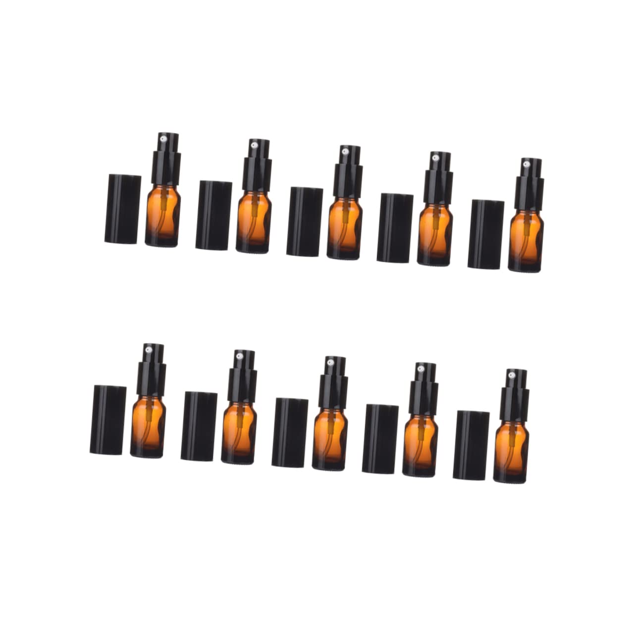 Emulsión de Vidrio Botella 10 Piezas Marrón, 50ml