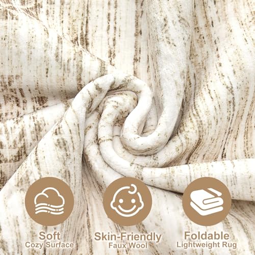 Nakagishi 7X9 Area Rug Living Room: Washable Boho Large Neutral Modern Soft Farmhouse Beige Rugs Stain Resistant Indoor Floor Non-Slip Carpet for Women Home Enthusiasts Aged 25-45 - Bedroom Room Decor
