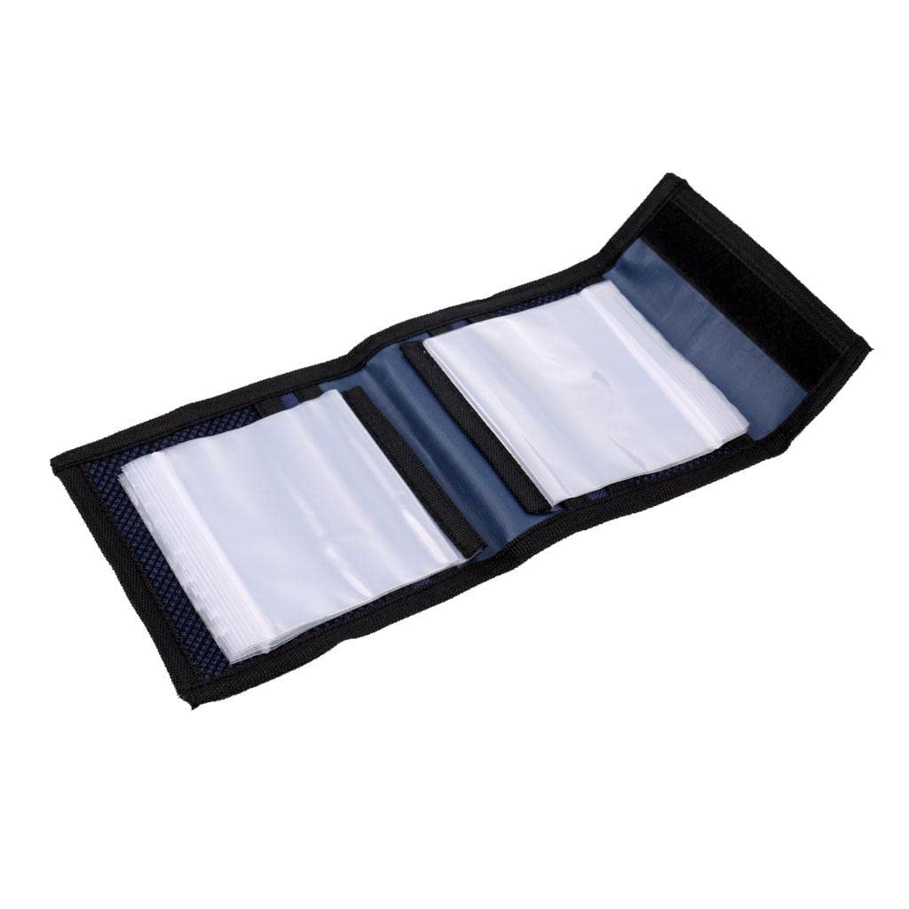 Lucky Traders 12 Clear Pockets Leader Sock Leader Wallet Fly Fishing Tapered Leader, Tippet Case