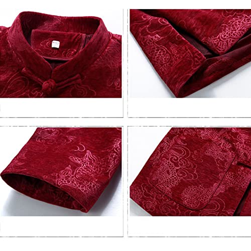 Dragon Embroidery Tang Suit Chinese Kung Fu Jacket Clothing Men Chinese Hanfu Coat Tai Chi Martial Arts Long Sleeved2