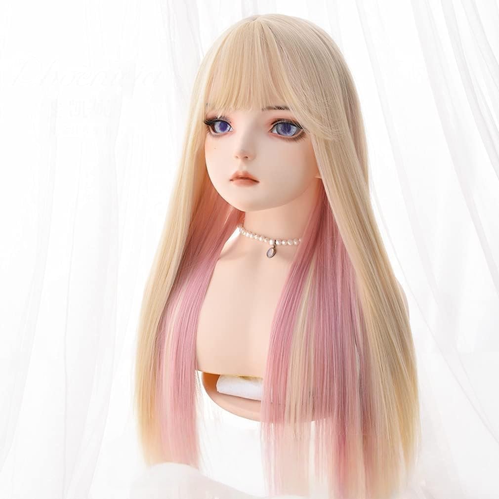 Amazon.co.jp: ウィッグ ロリータ 原宿風 GAL系 コスプレ 金髪 ピンク