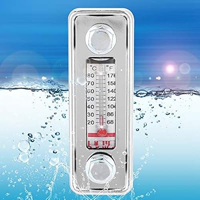 Hydraulic Oil Level Gauge with Thermometer, Max 80 C/176 F, Fluid Level Sight Oil Gauge Screw Mounted(LS-3/4.5)