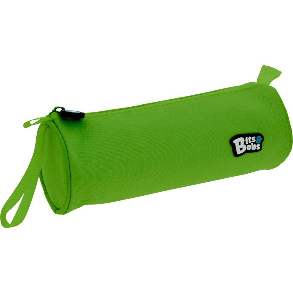 Grafoplás 37543720. Estuche Escolar Redondo, Color Verde, 23x8cm. Bits & Bobs