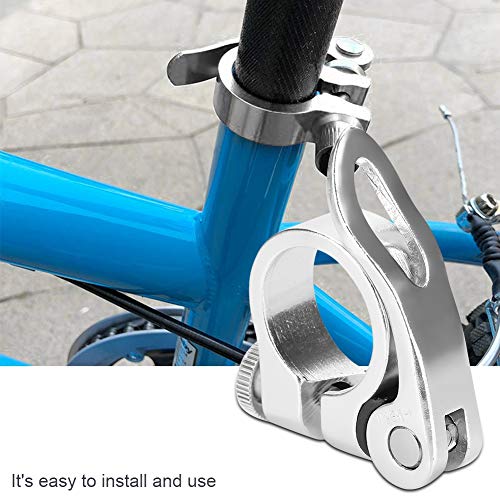 Bicycle Seatpost Clamp, 28.6Mm Quick Release Aluminum Alloy Bike Seat Post Clip For Road & Mountain Bikes Cycling Replacement Accessory #TOP4