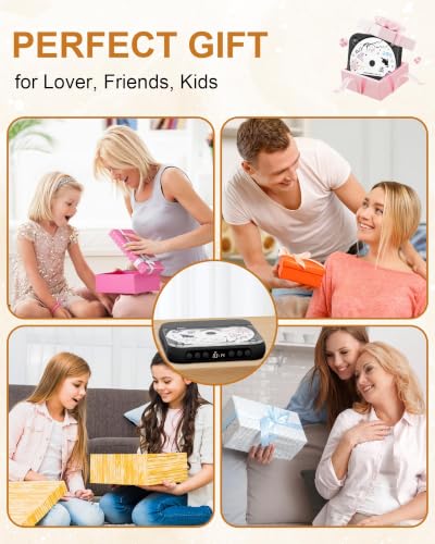 Image of ENVYCLOUD CD Player Portable with Dual Stereo Speakers, Rechargeable Portable CD Player with Bluetooth for Home with Headphones,Black