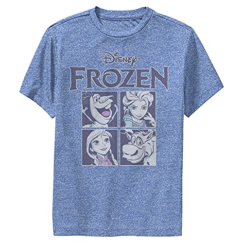 T-shirt Disney Frozen garçon bleu roi idéal pour le sport et l'école