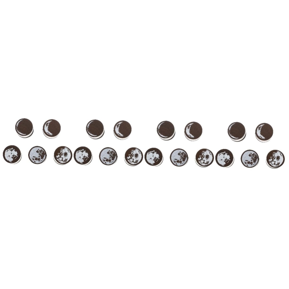 Tofficu 20stücke Teiliges Holzstempel Mit Mondphasen Vintage-dekorationsstempel Für Scrapbooking Und -karten Verschiedene Designs Kreative Bastelmaterialien