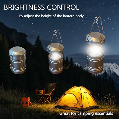 4 Pack Camping Lanterns, Battery Powered LED Lantern for Hurricanes, Power Outages, and Outdoor Use - Image 4
