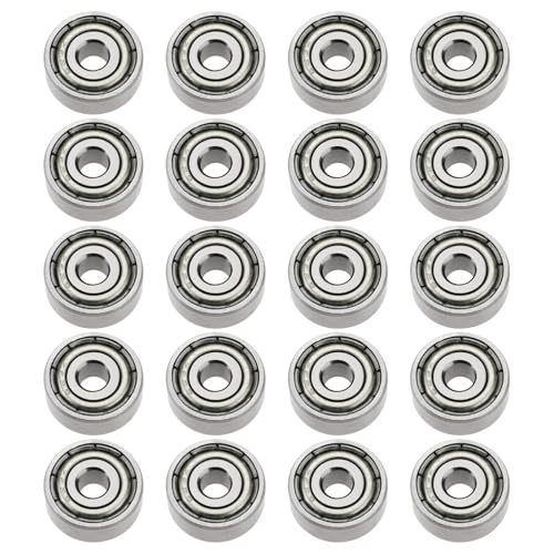 Create idea 20 Rodamientos de Bolas de Ranura Profunda de Doble Sellado 623-2RS Rodamientos de Bolas de Ranura Profunda de Acero Cromado de 3 X 10 X 4 Mm para Motores Bombas Y Ventiladores